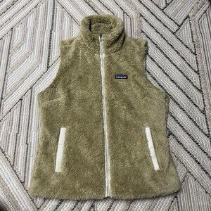Patagonia Vest Women’s Medium Beige Los Gatos Deep Pile Fleece